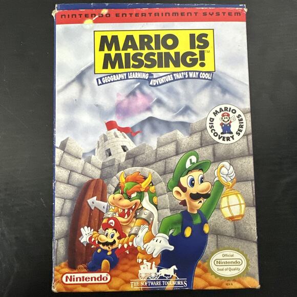 Mario is Missing (Nintendo Entertainment System, 1993) W/ Insert, Manual, Sleeve - Picture 8 of 14